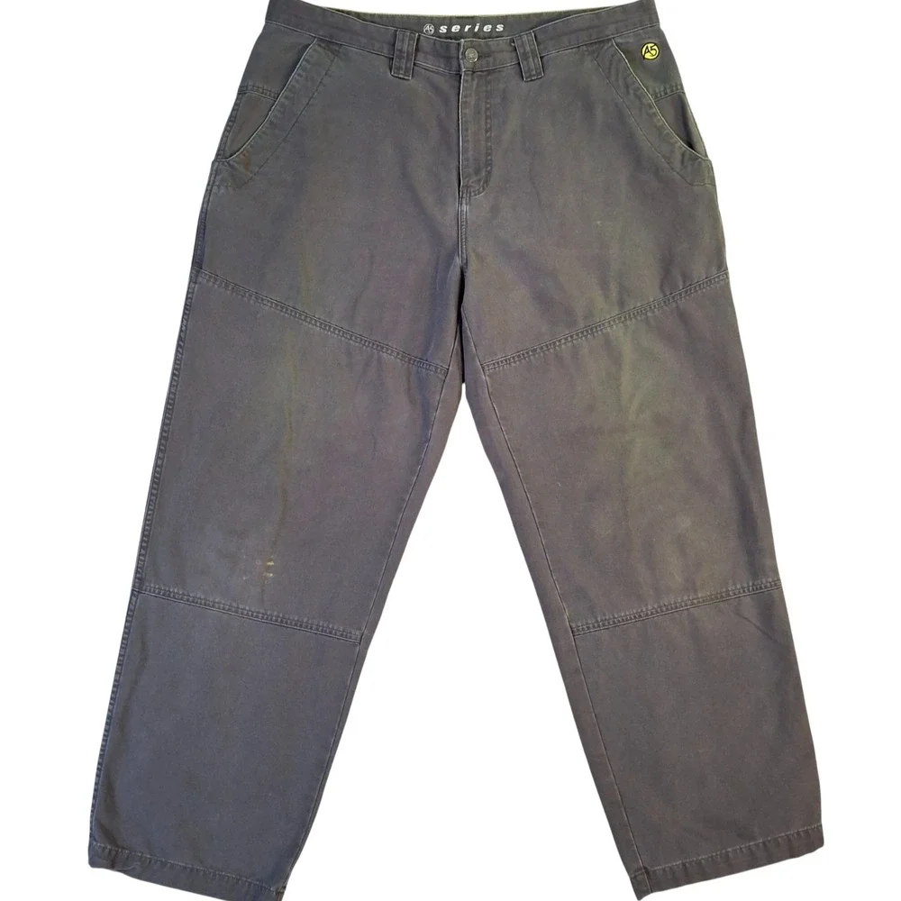 Vintage The North Face A5 Series Double-knee Work Pants Men's 38x29 Tan Canvas